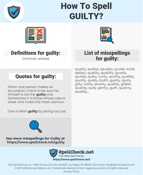 how to spell guilty